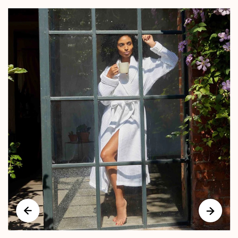 Brooklinen White Waffle Knit Robe